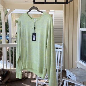 Rag&bone lime green heathered pull over long slv